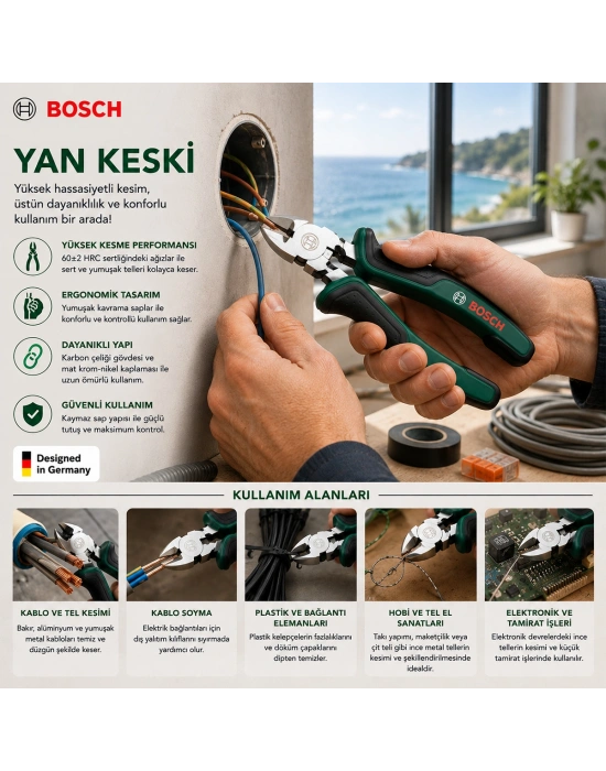 160 mm Yan Keski - Ergonomik Sap