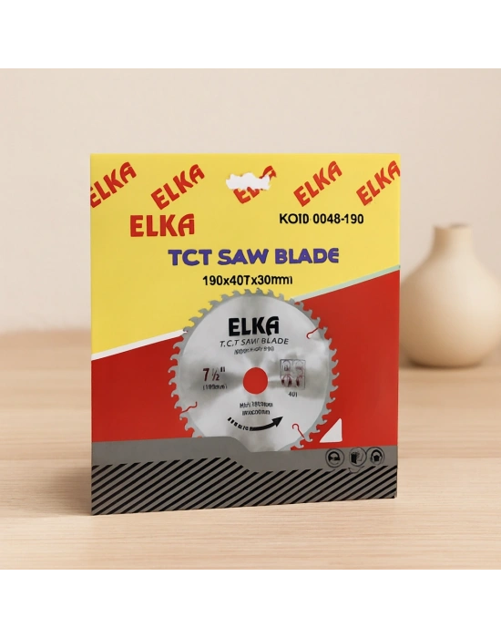 190 mm TCT Testere Bıçağı 40 Diş 30 mm Göbek Ahşap/Sunta