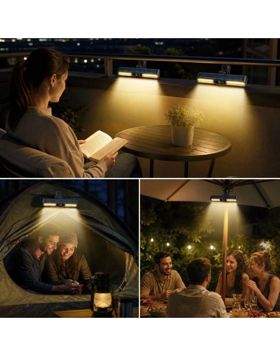 2li Mandallı LED Solar Lamba - 36 LED - Hareket Sensörlü - 3 Modlu