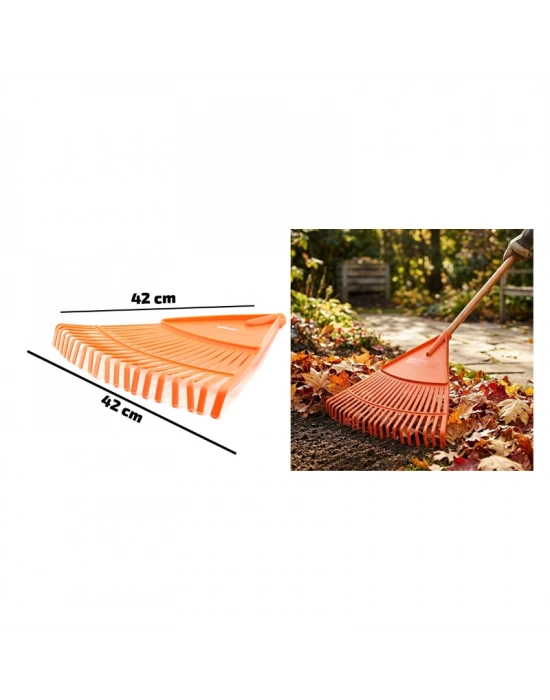 20 Dişli Yaprak Tırmığı - Plastik - 42 cm Genişlik