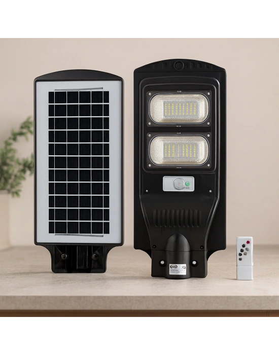 200W 6500K Solar Sokak Lambası Sensörlü Kumandalı