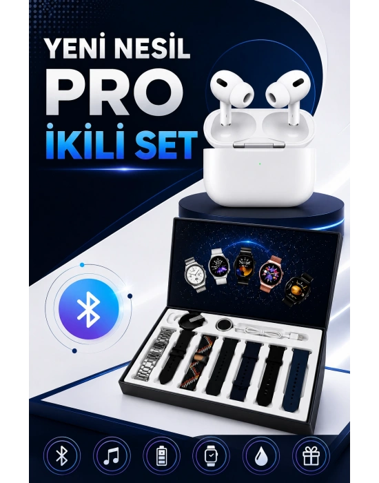 2025 Model Akıllı Saat ve Yeni Nesil Pro Bluetooth Kulaklık ANC Özelliği