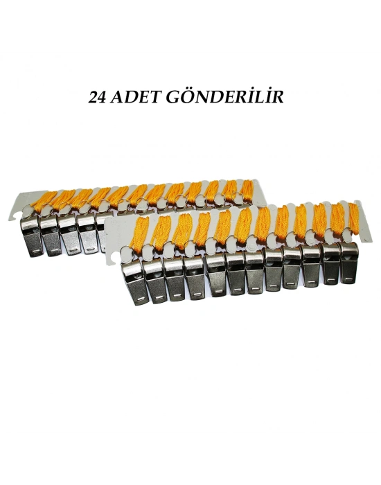 24 Adet Metal Düdük