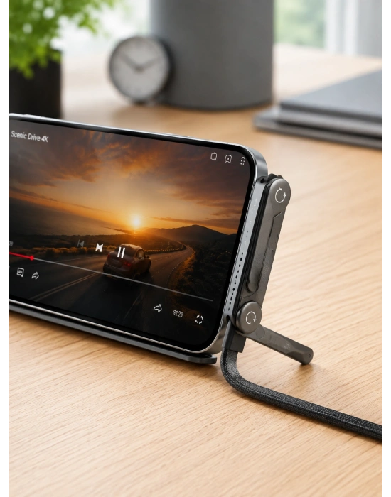 240W Type-C to Type-C Katlanabilir Standlı Hızlı Şarj Kablosu