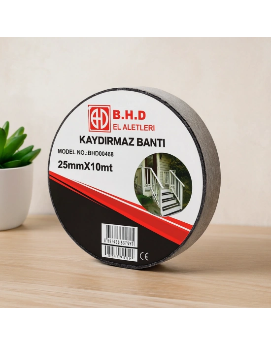 25mm x 10m Kaydırmaz Siyah Bant