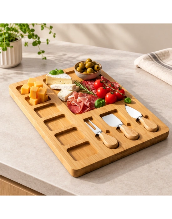 3 Bıçaklı Sunum Tahtası