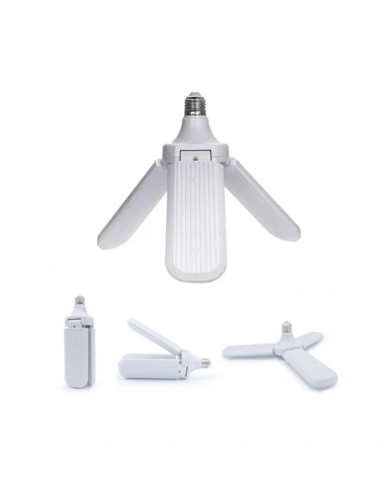 3 Kollu Pervane Modeli Beyaz Led Lamba Ampul 24W - E27
