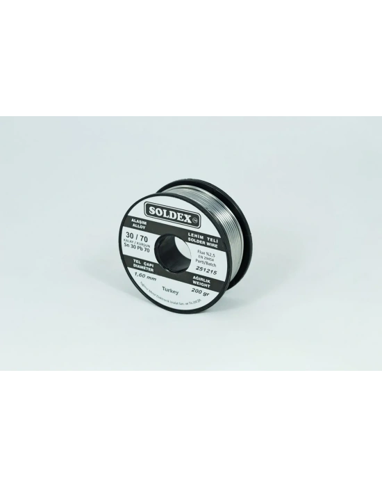 30-70 Lehim Teli 200 Gr 1,6 mm Sn:30 - Pb:70