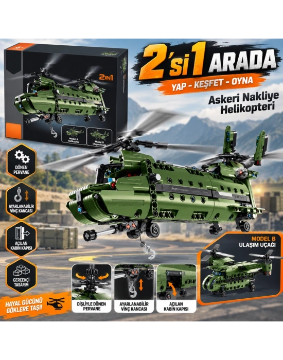 3004031 Askeri Helikopter 2IN1 394PRÇ