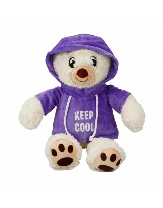 3192 Kapüşonlu Peluş Ayı 30 cm -