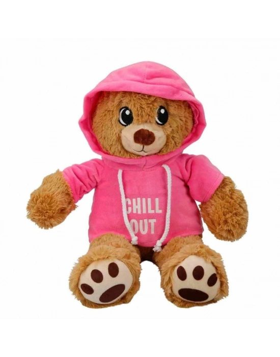 3192 Kapüşonlu Peluş Ayı 30 cm -