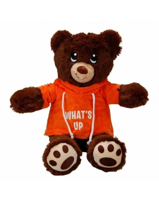 3192 Kapüşonlu Peluş Ayı 30 cm -