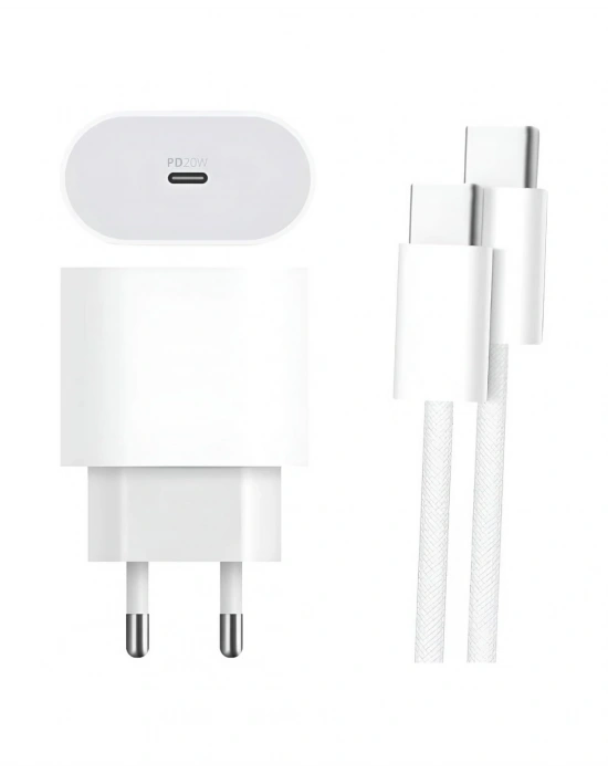 35W USB-C Hızlı Şarj Adaptörü Type-C to C Kablo Seti