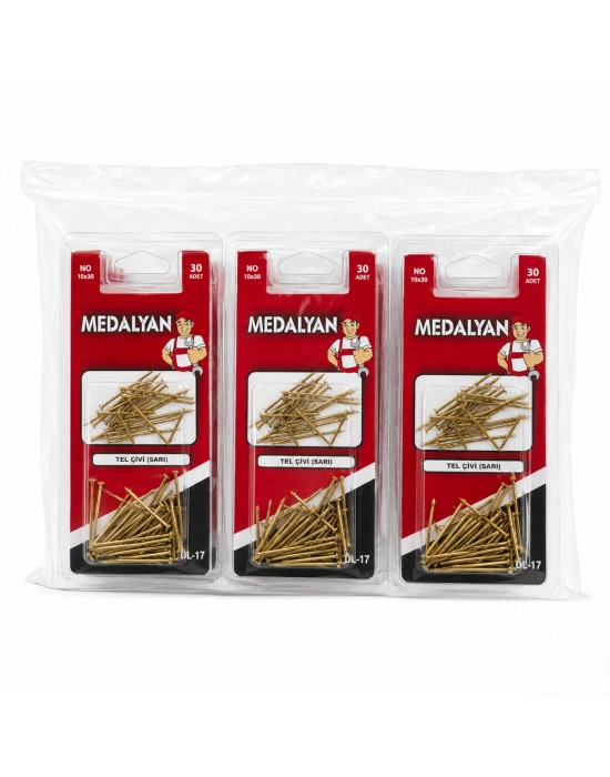 360 Adet 10X30 Sarı Tp Çelik Tel Çivi 12X30PCS