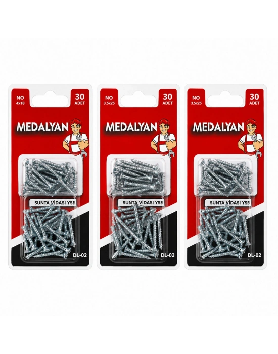 360 Adet 3.5X25 Sunta Vidası 12X30PCS