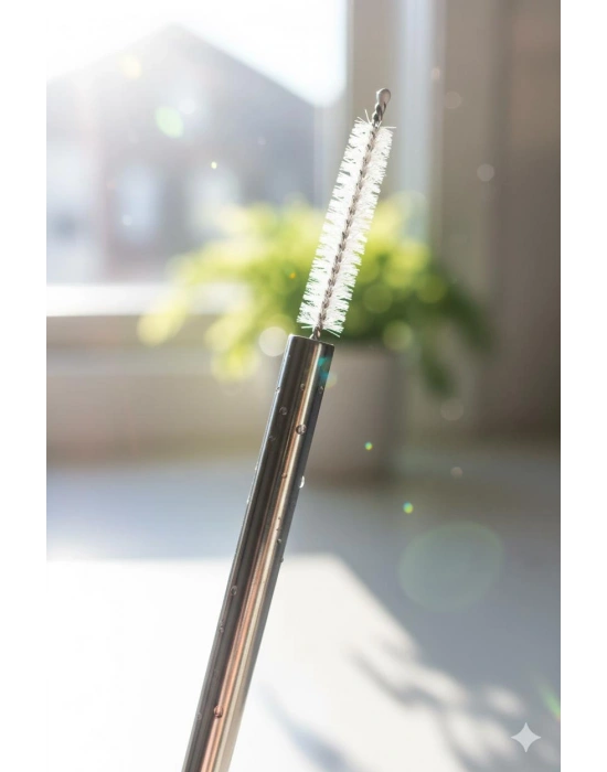 3’lü Paslanmaz Çelik Pipet Temizleme Fırçası Seti