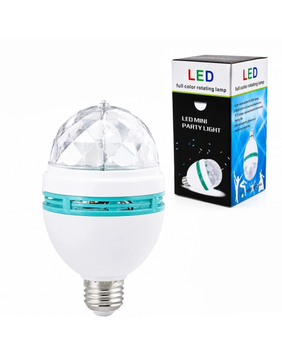 3W Dönebilen Renkli LED Disko Lamba (170-265V)