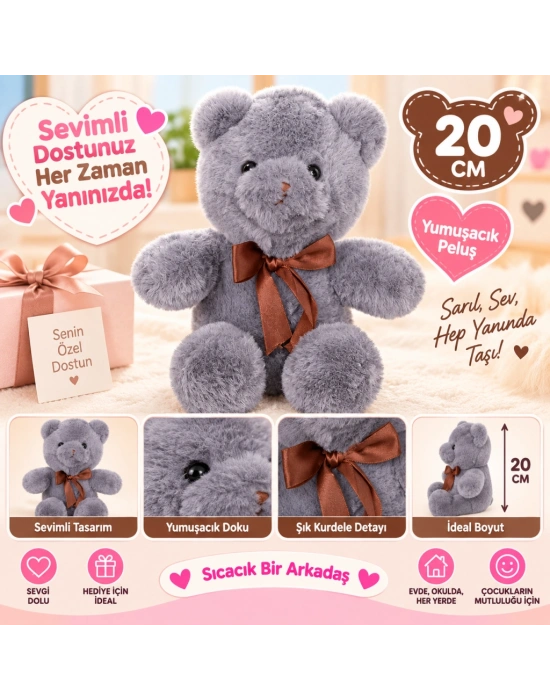 4769 Peluş Ayı Kurdelalı 20 Cm 4R
