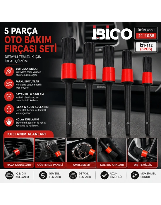 5PCS Oto Bakım Fırçası