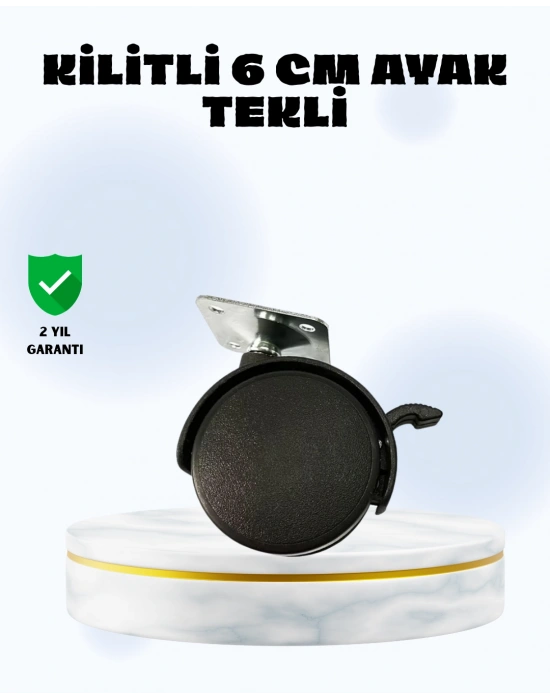 6 cm Kilitli Tekerlek Ayak Tek Adet