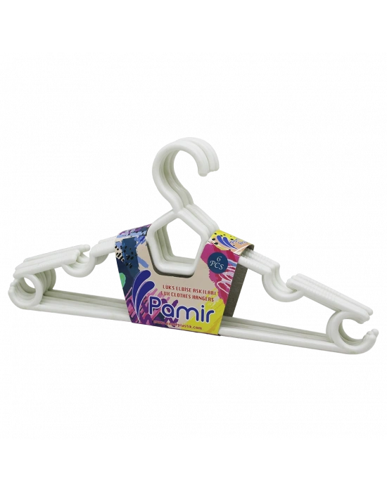 6 Parça Plastik Karizma Elbise Askı