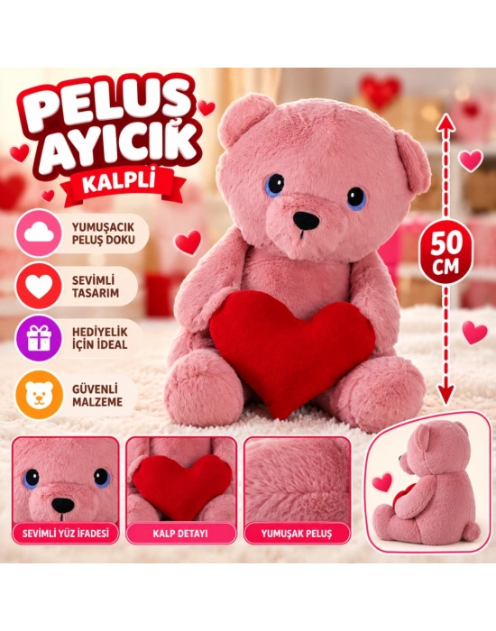 7999 50 Cm Pembe Kalpli Ayı