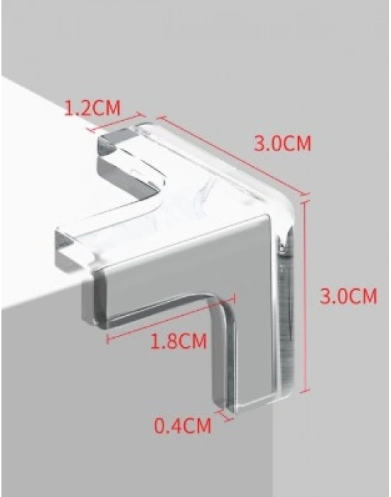 8li Set Silikon Şeffaf Masa Kenarı Koruma Aparatı
