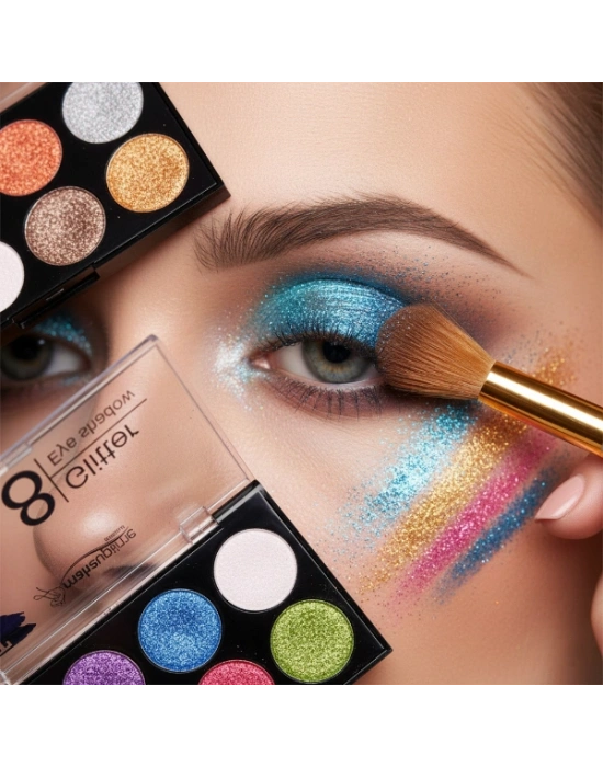 8 Renk Glitter Far Paleti - 2li Set