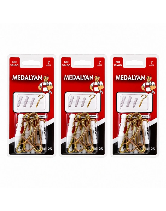 84 Adet 18X60 Açık Piton Dübelli 12X7PCS