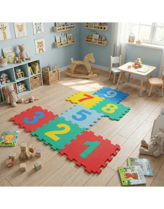 9 Parça Sayılar Puzzle Yer Matı