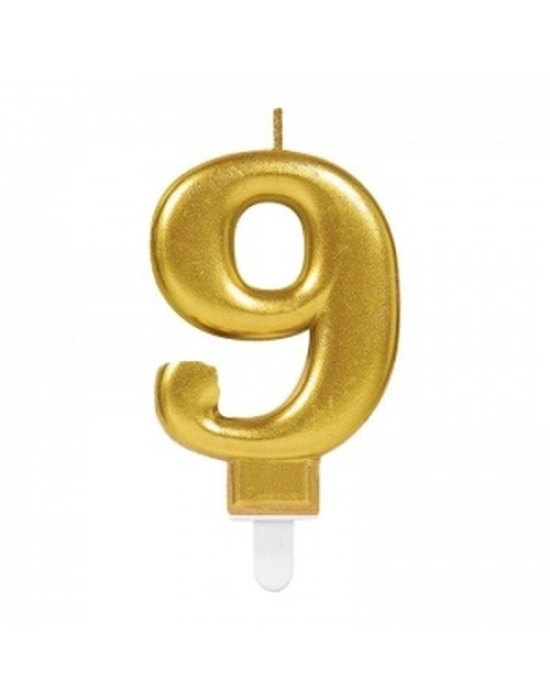9 Rakam Mum Gold Renk