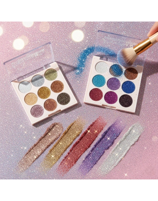 9 Renk Glitter Diamond Far Paleti - 2li Set