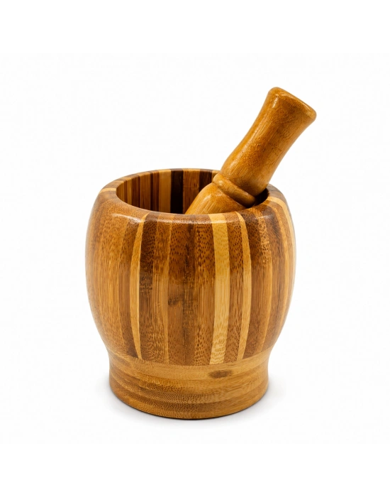Ahşap Bambu Havan (Sarımsak Dövecek) 8 cm