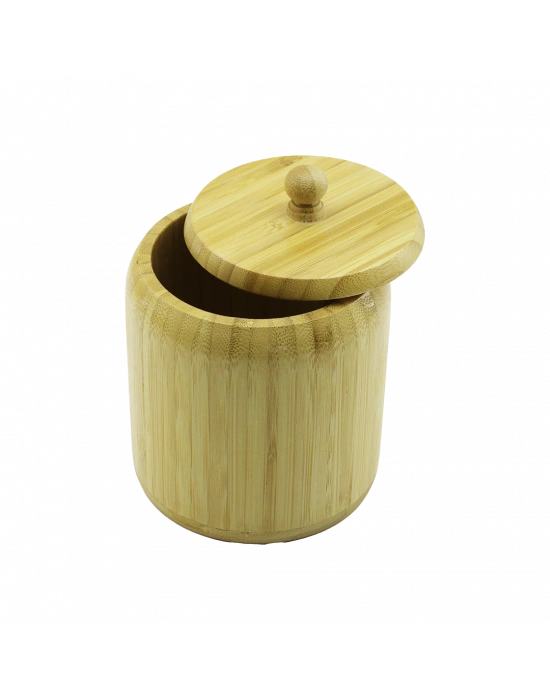 Ahşap Bambu Kapaklı Şekerlik Ø11.3 cm