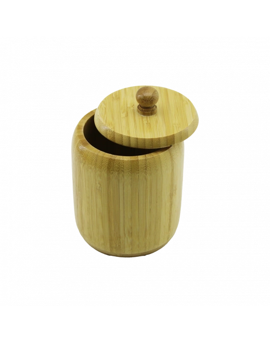 Ahşap Bambu Kapaklı Şekerlik 9 cm