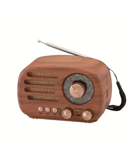 Ahşap Retro Radyo