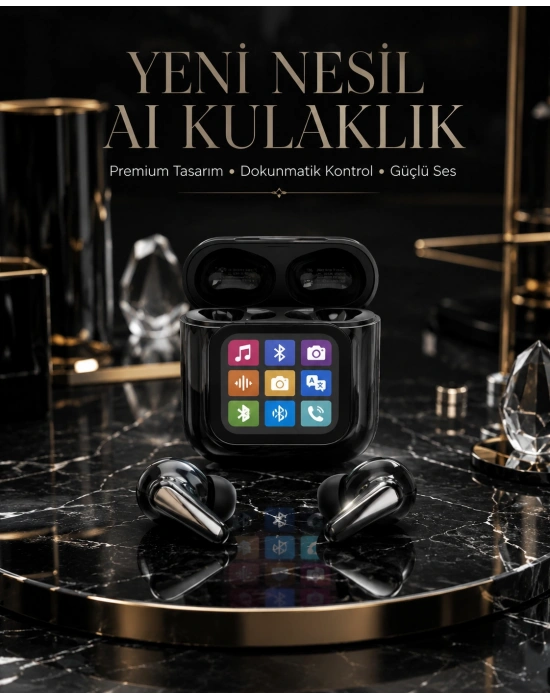 AI Bluetooth Kulaklık Akıllı Dokunmatik Kontrol Özellikli