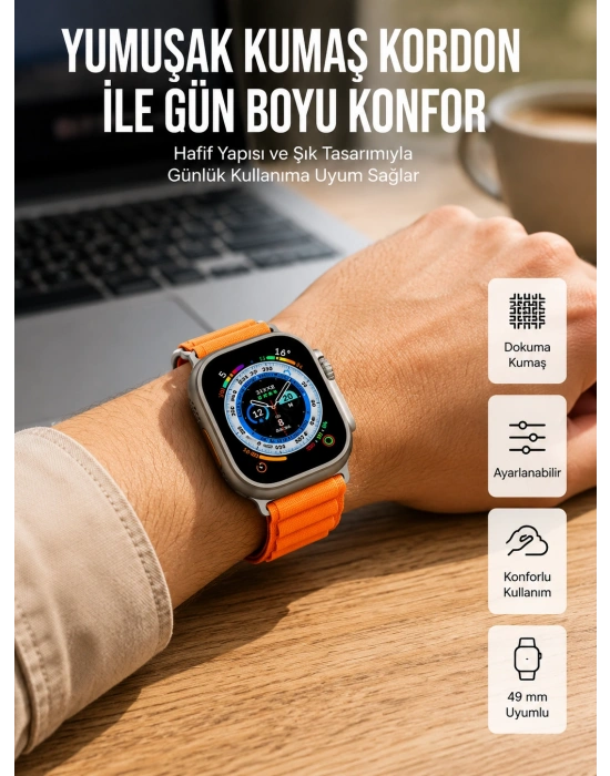 Akıllı Saat Ultra Android & İOS Uyumlu Arama Bildirim Özellikli