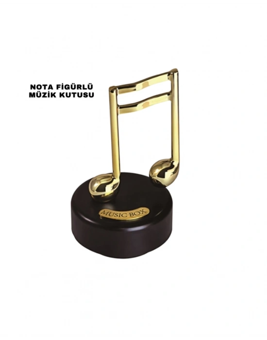 Altın Nota Figürlü Müzik Kutusu