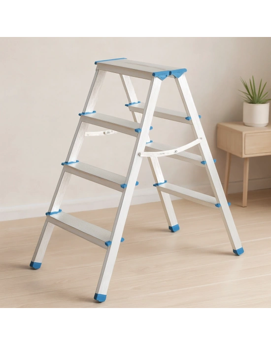 Alüminyum Çift Basamaklı Merdiven 92 cm (4+4)