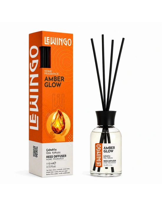Amber Glow Bambu Çubuklu Oda Kokusu - 110 ml - Cam Şişe 