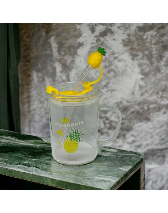 Ananas Tasarımlı Kupa Bardak