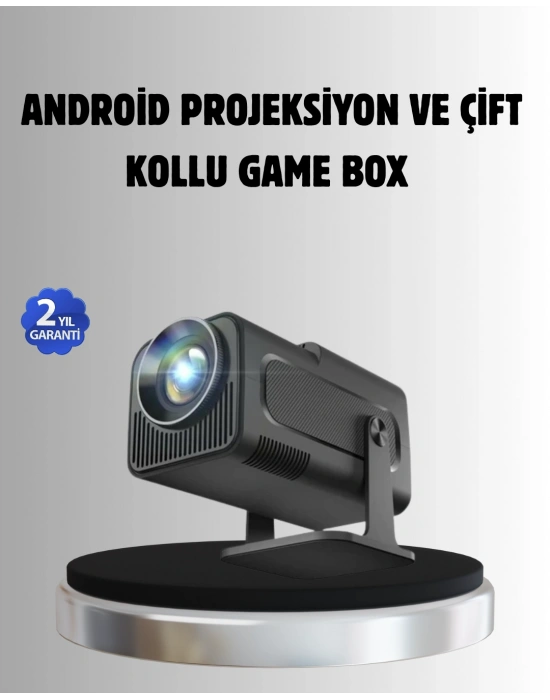 Android Projeksiyon Game Box – 1280x720p HD Çözünürlük, Bluetooth,HDMI ve USB Girişli