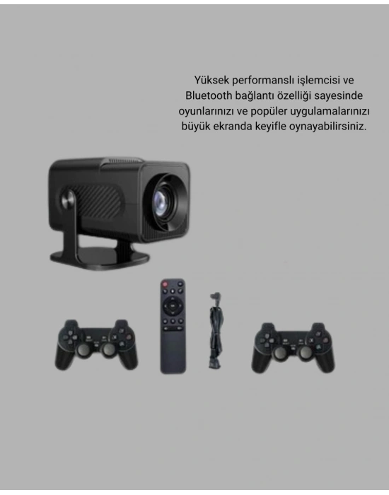 Android Projeksiyon Game Box – 1280x720p HD Çözünürlük, Bluetooth,HDMI ve USB Girişli