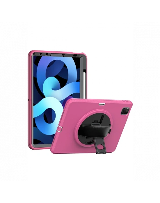 Apple iPad Pro 11 (2018) Kılıf Hand Strap Tablet Kılıfı - Pembe