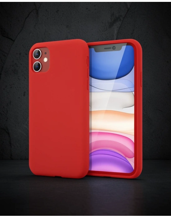 Apple İphone 11 Kılıf First Silikon - Kırmızı