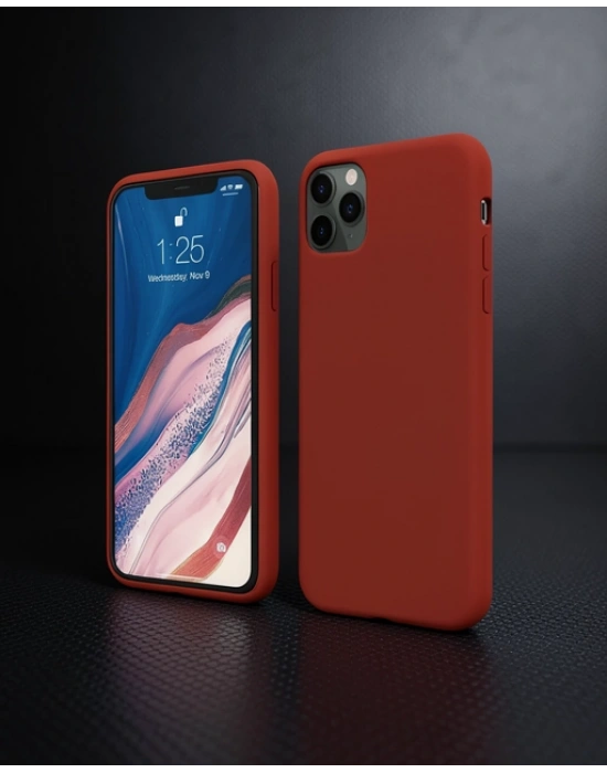Apple İphone 11 Pro Kılıf First Silikon - Bordo