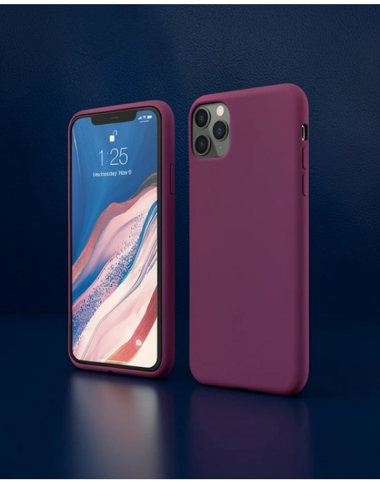 Apple İphone 11 Pro Kılıf First Silikon - Mürdüm