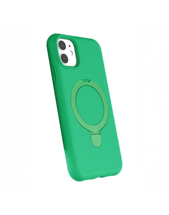Apple iPhone 11 Regal Magsafe Standlı Kapak - Yeşil