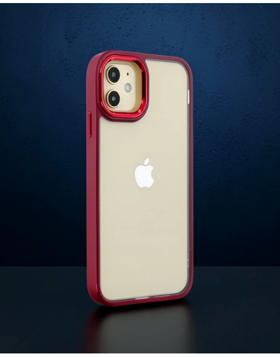 Apple İphone 12 Kılıf Dora Kapak - Kırmızı